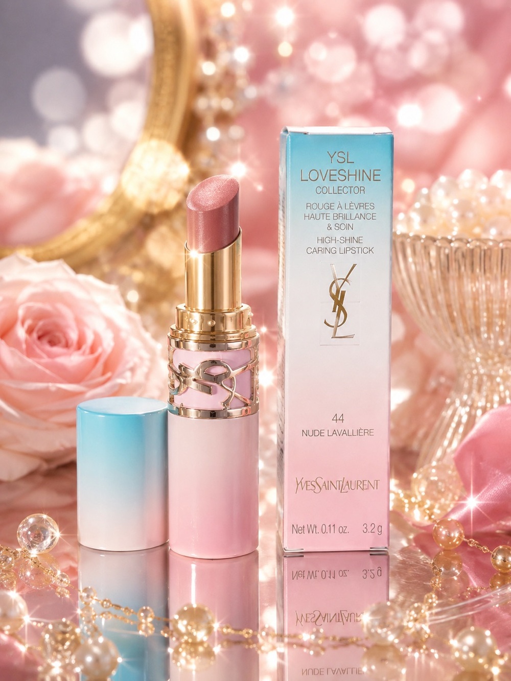 YSL Loveshine Collector High-Shine Caring Lipstick – Shade 44 Nude Lavallière